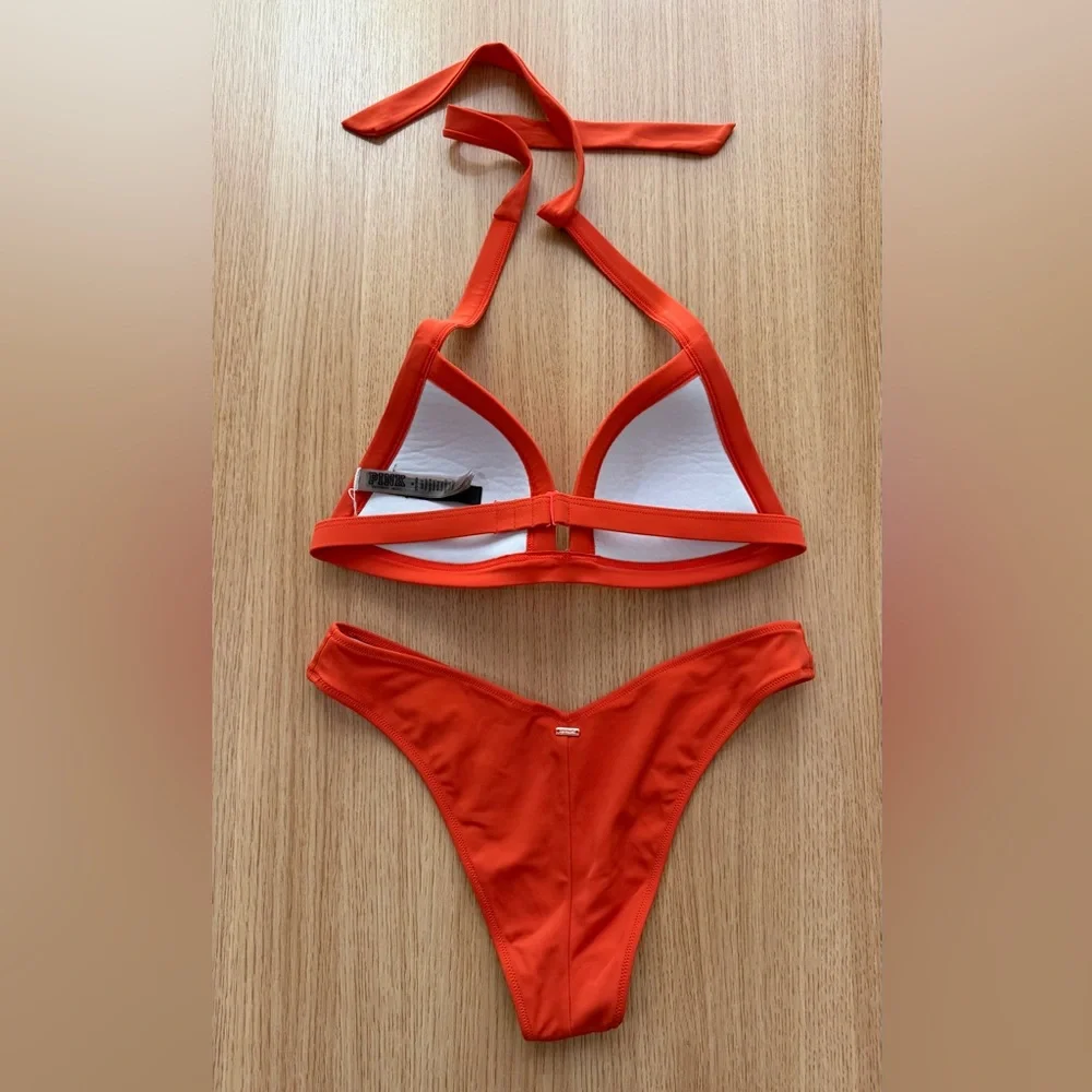 PINK Victoria Secret Orange Bikini Set